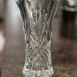 Elegant Clear Vintage Crystal Vase